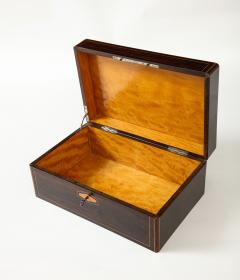 French Palisander and Fruitwood Inlaid Box Circa 1880s - 3105645
