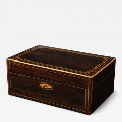 French Palisander and Fruitwood Inlaid Box Circa 1880s - 3110859