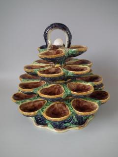 French Palissy Majolica Oyster Stand - 1804486