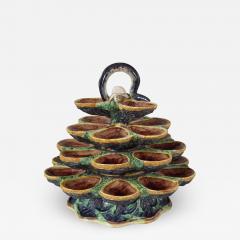 French Palissy Majolica Oyster Stand - 1805502