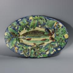 French Palissy Majolica Platter with Fish - 3949626