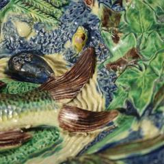 French Palissy Majolica Platter with Fish - 3949634
