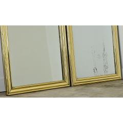 French Parisian Pair of Brass Bistro Mirrors - 3820259