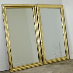 French Parisian Pair of Brass Bistro Mirrors - 3820279