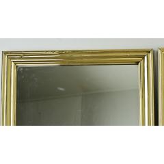 French Parisian Pair of Brass Bistro Mirrors - 3820325