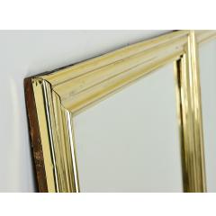 French Parisian Pair of Brass Bistro Mirrors - 3820403