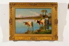 French Pastoral Oil Painting Signed by F lix Planquette Late 19th Century - 3415325