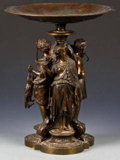 French Patinated Bronze Tazza Centrepiece Emile Boyer Christofle Style - 611187