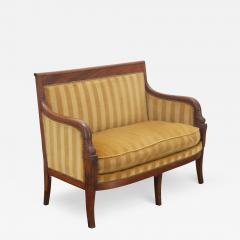 French Petite Restauration Upholstered Settee - 3547037