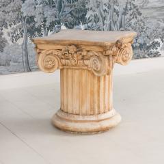 French Plaster Column Stand Side Table - 4552114
