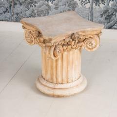 French Plaster Column Stand Side Table - 4552116