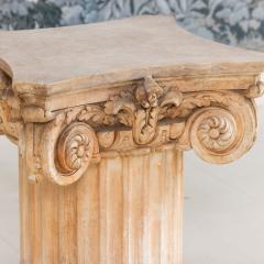French Plaster Column Stand Side Table - 4552119