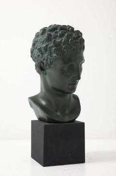 French Plaster Dark Herm s Bust - 4194081