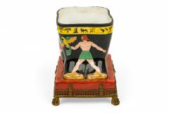 French Porcelain Sarcophagus Shaped Vase - 4321147
