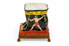 French Porcelain Sarcophagus Shaped Vase - 4321148
