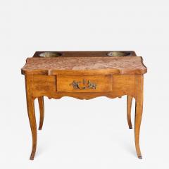 French Provincial Beechwood and Marble Rafraichissoir Wine Cooler Table - 1101502