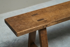French Provincial Bench in Solid Oak Early 20th Century - 4803322