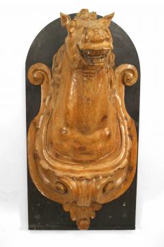 French Provincial Carved Life Size Horse Heads - 4201528