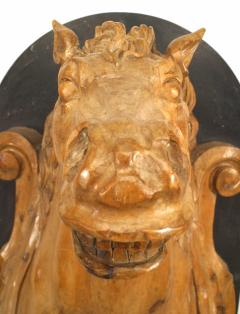 French Provincial Carved Life Size Horse Heads - 4201531