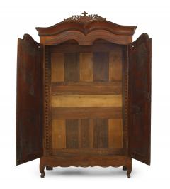 French Provincial Carved Walnut Armoire - 2799059