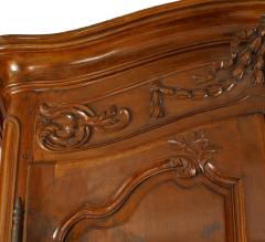 French Provincial Carved Walnut Armoire - 4631728