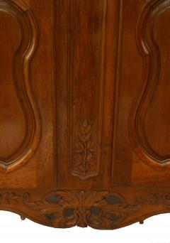 French Provincial Carved Walnut Armoire - 4631730