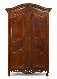 French Provincial Carved Walnut Armoire - 4649641
