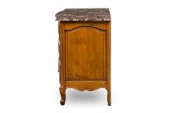 French Provincial Cherrywood Commode with Marble Top - 4639847