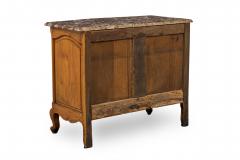 French Provincial Cherrywood Commode with Marble Top - 4639848