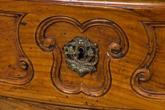 French Provincial Cherrywood Commode with Marble Top - 4639852