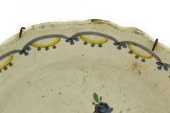 French Provincial Faience Floral Plate with Scalloped Edge - 4198083