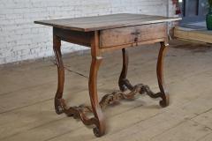 French Provincial Louis XIV Period Os de Mouton Oak Side Table - 4348741