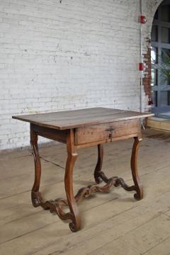 French Provincial Louis XIV Period Os de Mouton Oak Side Table - 4348742