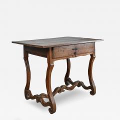 French Provincial Louis XIV Period Os de Mouton Oak Side Table - 4351245