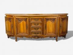 French Provincial Monumental Sideboard Wood Brass France 1960s - 4480068