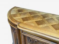 French Provincial Monumental Sideboard Wood Brass France 1960s - 4480071