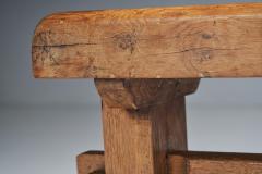 French Provincial Solid Oak Bench France 1920s - 2339021