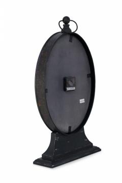 French Provincial Style Black Tole Clock with Base - 4671073