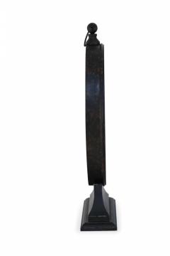 French Provincial Style Black Tole Clock with Base - 4671076