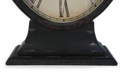 French Provincial Style Black Tole Clock with Base - 4671080