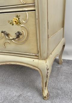 French Provincial Style Highboy Chest of Drawers or Dresser with Floral Design - 3850497