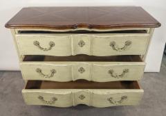 French Provincial Style Three Drawer Commode or Chest with Mahogany Top - 3132998