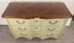 French Provincial Style Three Drawer Commode or Chest with Mahogany Top - 3133005