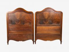 French Provincial Style Twin Headboards Walnut Gilt France 20th c  - 4660092