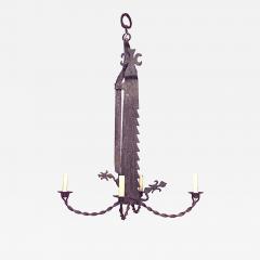 French Provincial Style Wrought Iron Saw Chandelier - 4708715