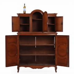 French Provincial Two Piece Oak Cabinet C 1880 - 4648956