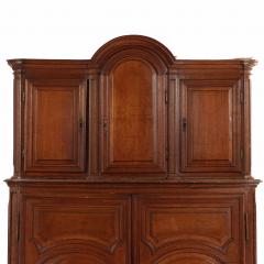 French Provincial Two Piece Oak Cabinet C 1880 - 4648957