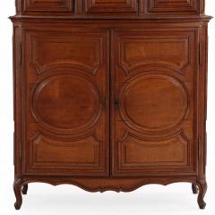 French Provincial Two Piece Oak Cabinet C 1880 - 4648958