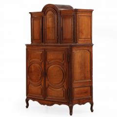 French Provincial Two Piece Oak Cabinet C 1880 - 4648960