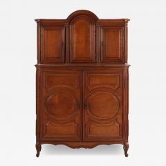 French Provincial Two Piece Oak Cabinet C 1880 - 4649489